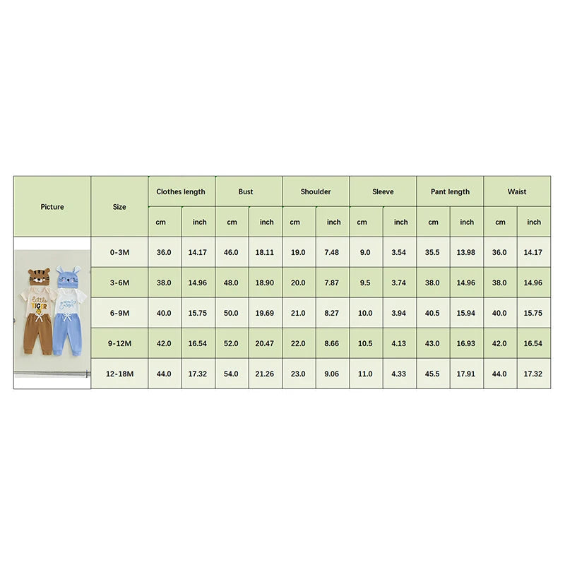 0-18M Baby Boys Girls Easter Clothes Sets 3pcs Letter Embroidery Short Sleeve Romper with Pants and Hat