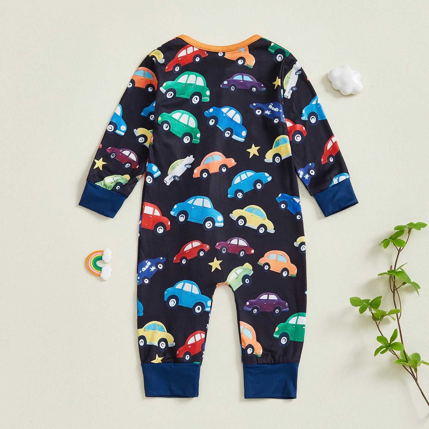 Baby Boys Car Print Zip-Up Romper (0-18M)