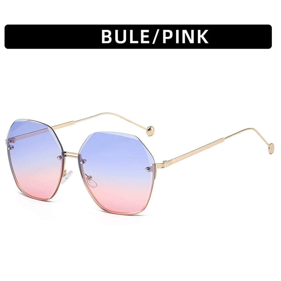 Women's Polygonal Metal Sunglasses - Retro Driving Eyewear
