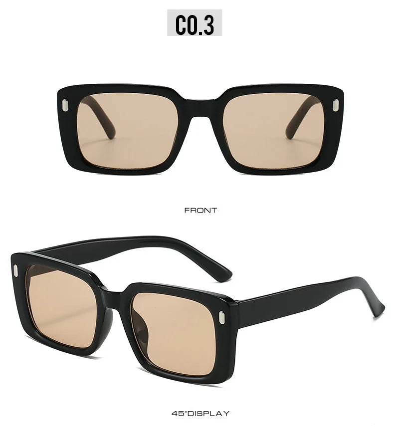 Women's Retro Square Anti UV 400 Sunglasses