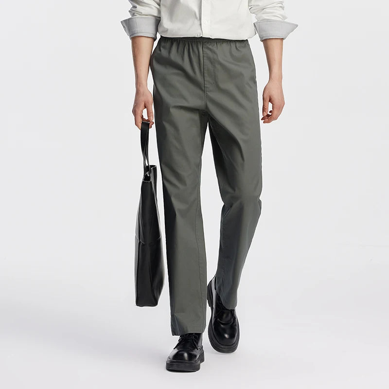Commute Solid Straight Leg Trousers - Classic Versatile Autumn Pants