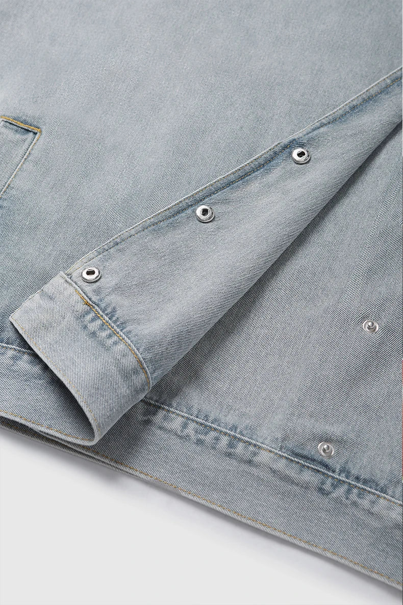 Unisex Vintage Distressed Denim Jacket