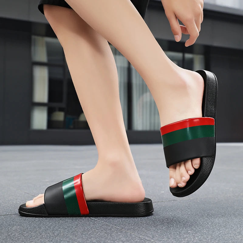 Men's Summer Slippers Sports Quick Dry Beach Sandals Flip Flops Slides