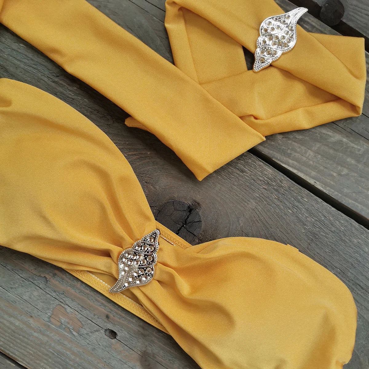 3-Piece Halter Bikini Set with A-Line Skirt Cover-Up
