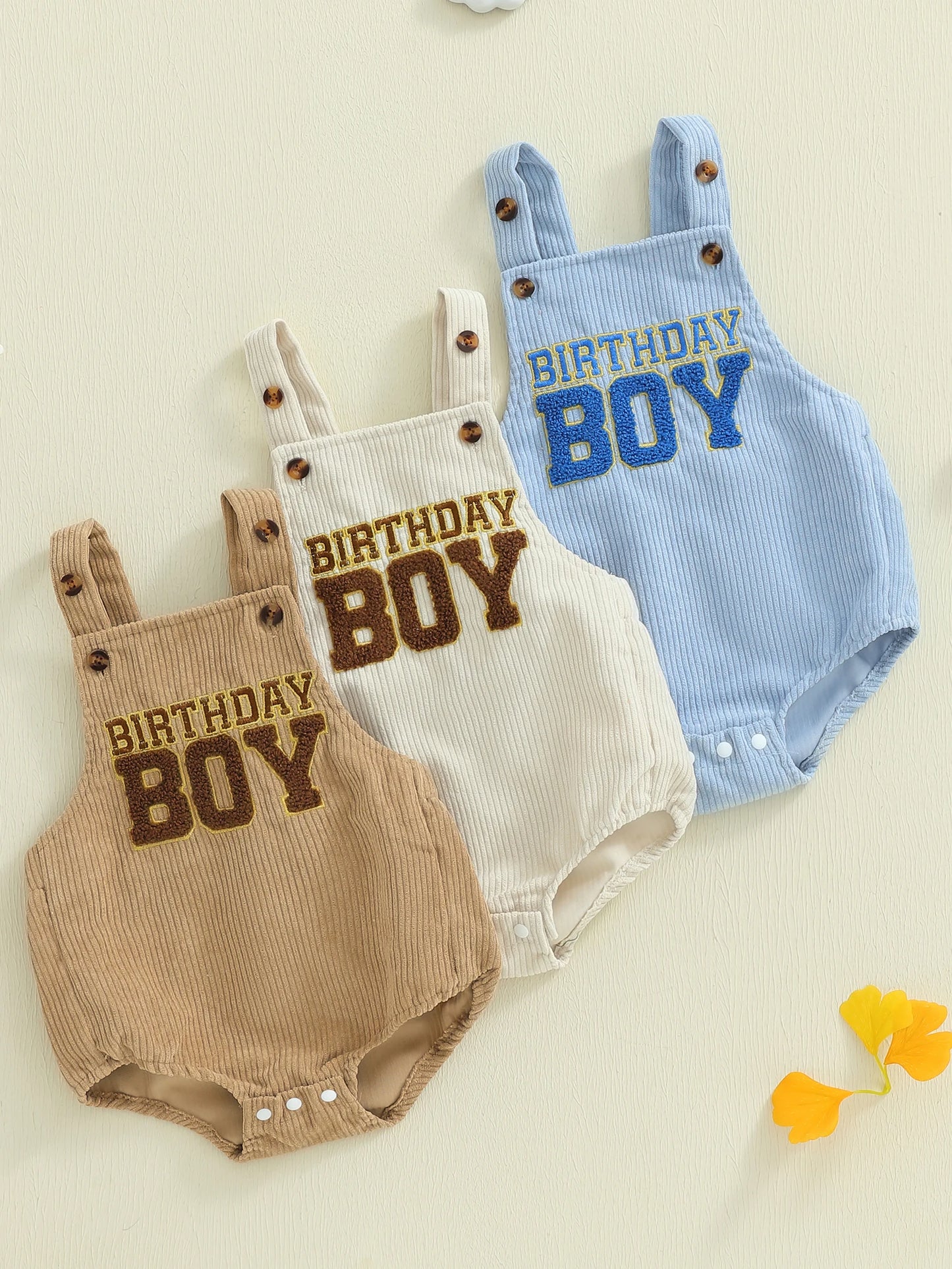 Newborn Baby Boys Romper - Letter Embroidery Square Neck Sleeveless Jumpsuit (0-18M)
