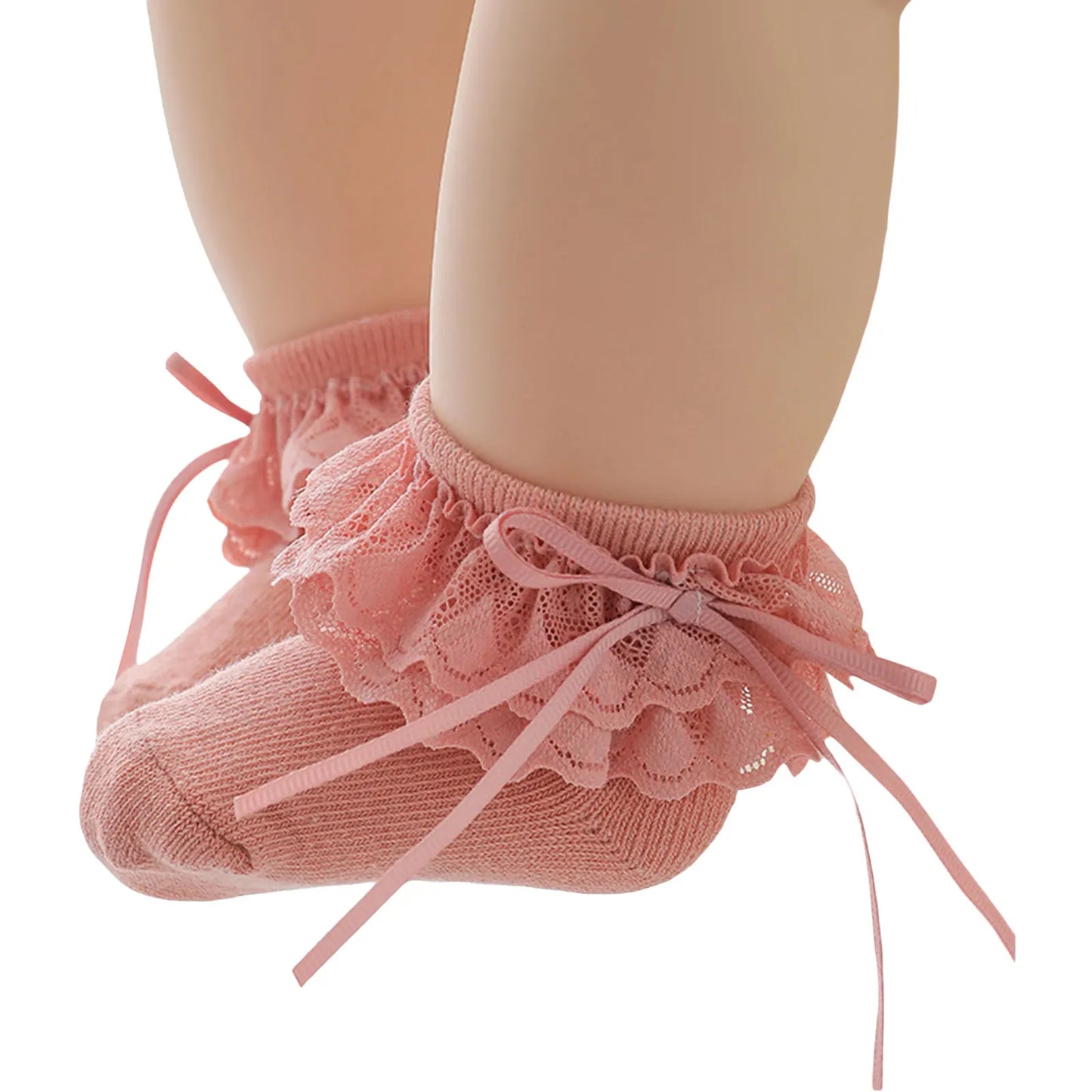 Infant Kids Baby Girls Socks Cute Baby Princess Dress Socks with Lace Bow