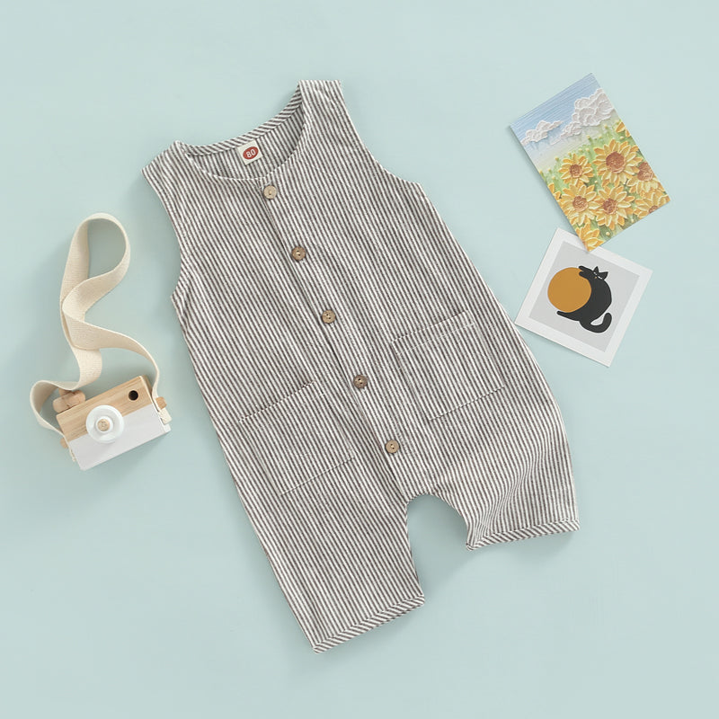 Toddler Baby Summer Romper with Pockets (0-24M)
