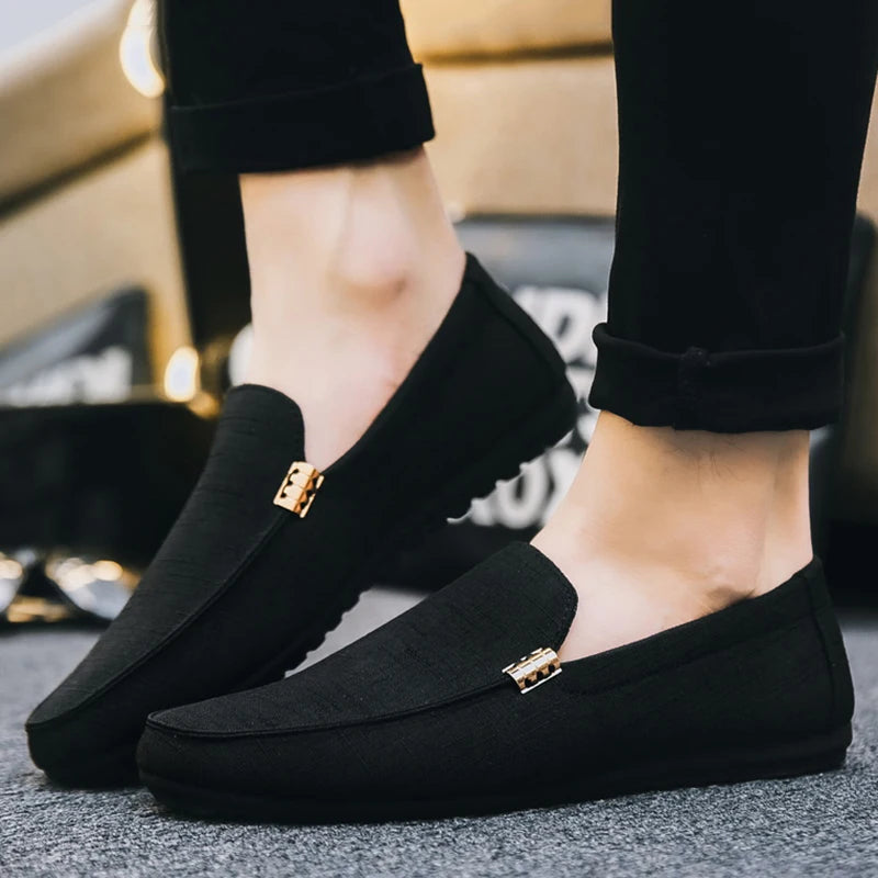 Men's Casual Loafers Comfortable Slip-on Flat Shoes