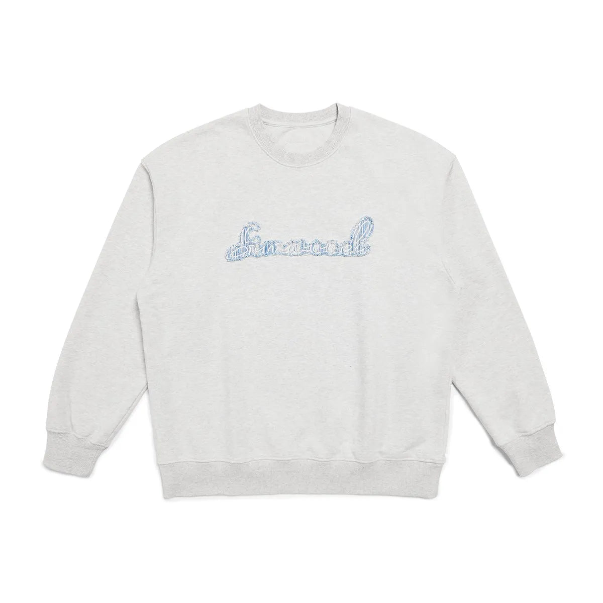 Men's Heavyweight Oversized Letter Embroidery Sweatshirt – 390g Cotton Pullover