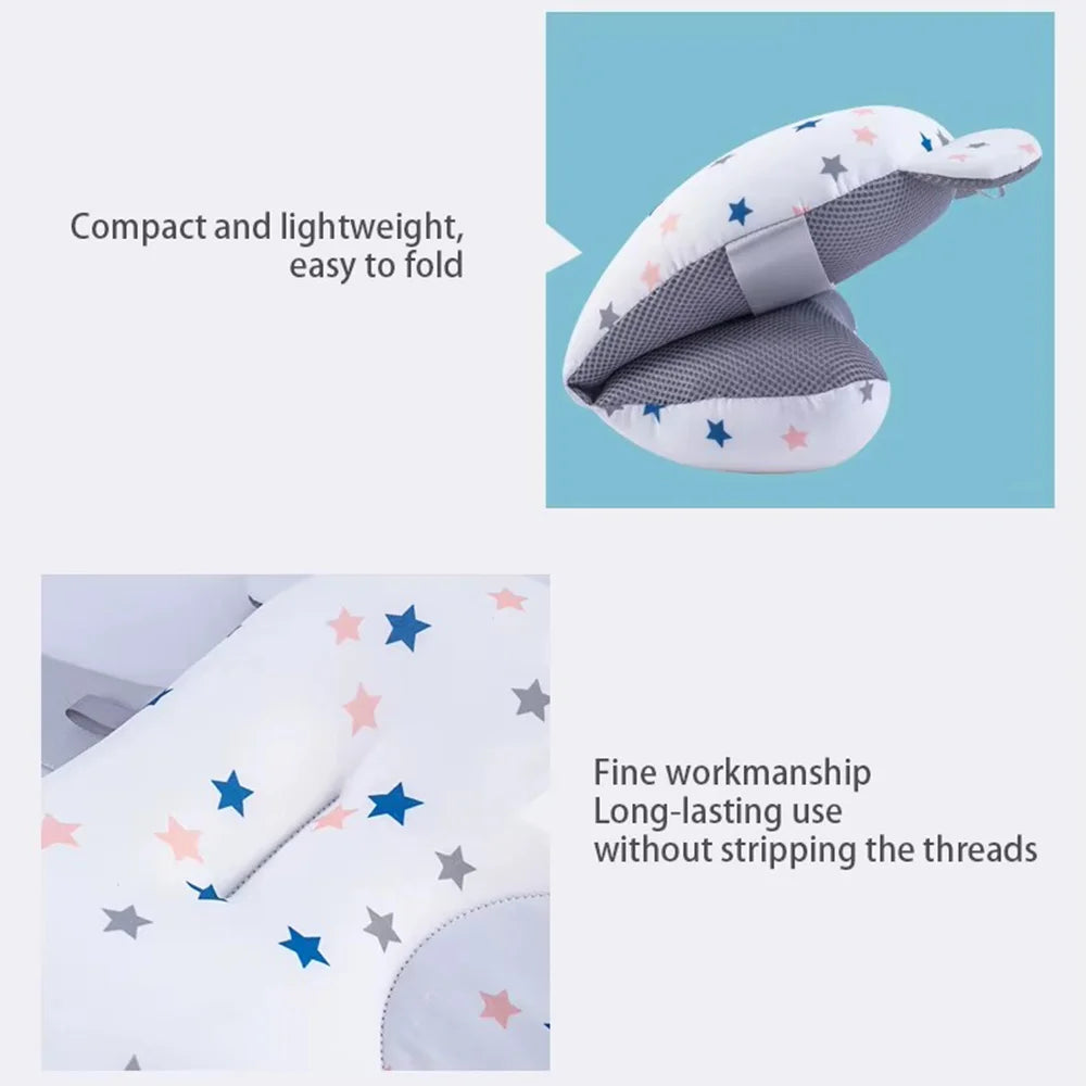 Baby Bath Seat - Adjustable Newborn Bathtub Pad with Non-Slip Mat