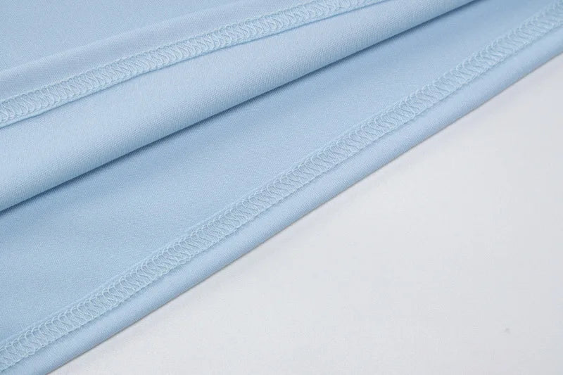 Women's Strapless Solid Crop Top and Skirt 2 Piece Set Outfit Co-Ord Sets Matching Set