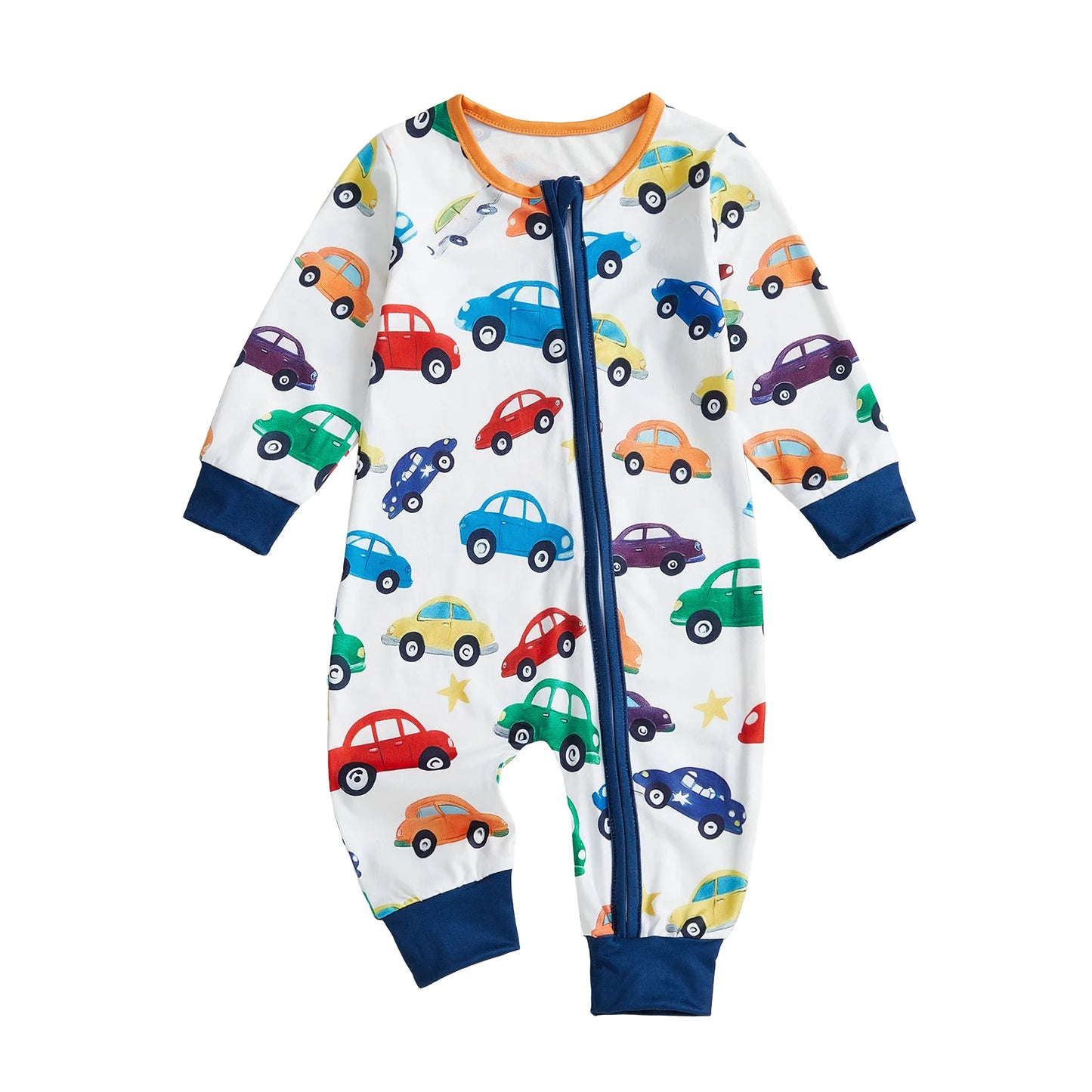 Baby Boys Car Print Zip-Up Romper (0-18M)