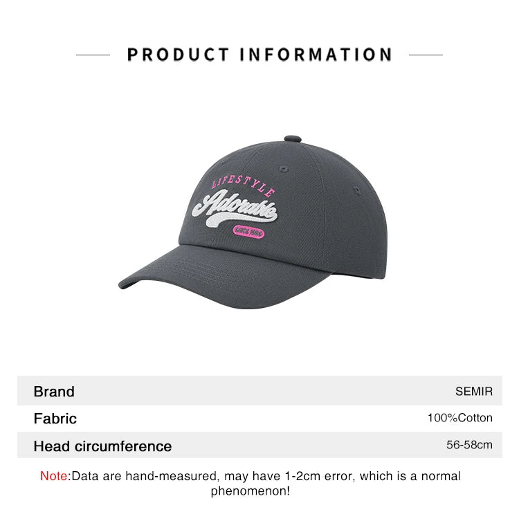 Retro College Style Embroidered Baseball Cap - Adjustable Snapback Sun Hat