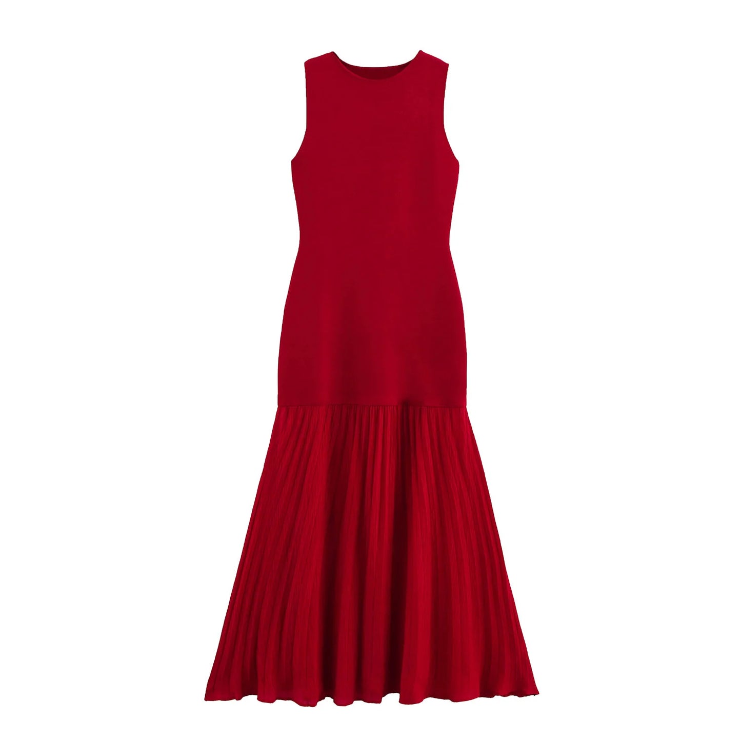 Women's Knitted Sleeveless Long Dress