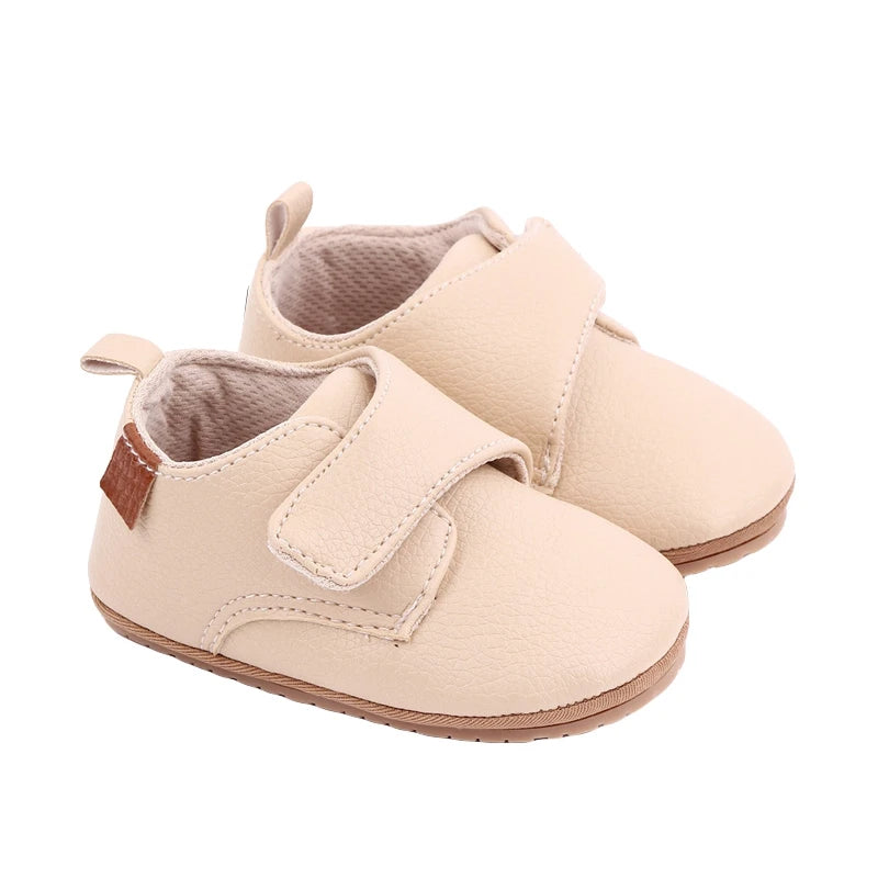 Toddler Baby Boys Girls Causal First Walker Shoes PU Leather Sneakers Soft Sole Cute Baby Flats Shoes