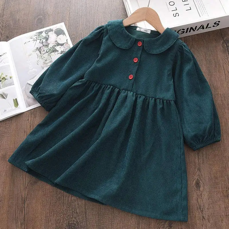 Girls Princess Dress Children Dresses Baby Girl Gown Long Sleeve Clothes Party Velvet Dress For Spring