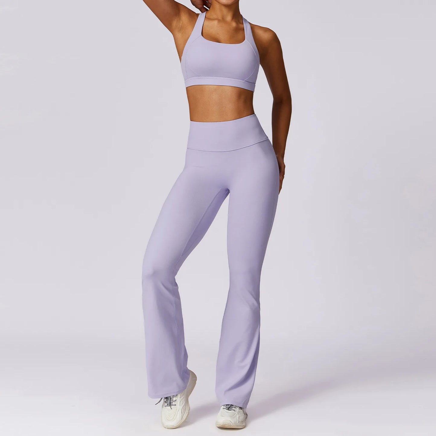 Women's 2Pcs Sports Fitness Tracksuit Workout Sportswear Quick-Drying Yoga Gym Yoga Set