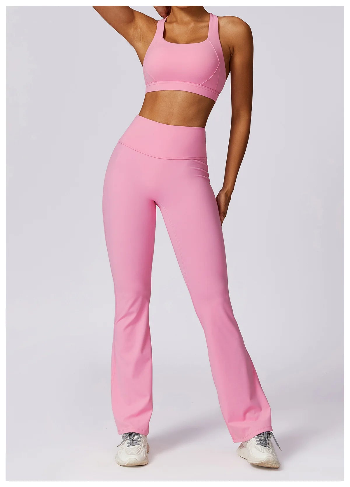 Women's 2Pcs Sports Fitness Tracksuit Workout Sportswear Quick-Drying Yoga Gym Yoga Set