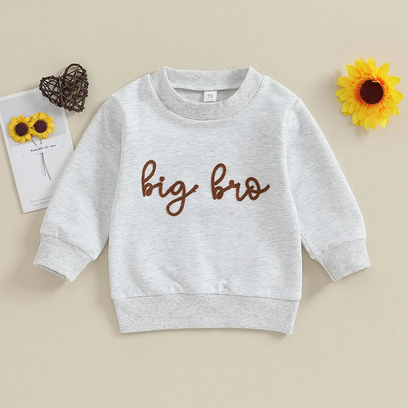 Toddler Baby Boys Sweatshirt Romper - Long Sleeve Letter Print Pullover Jumpsuit (0-4Y)