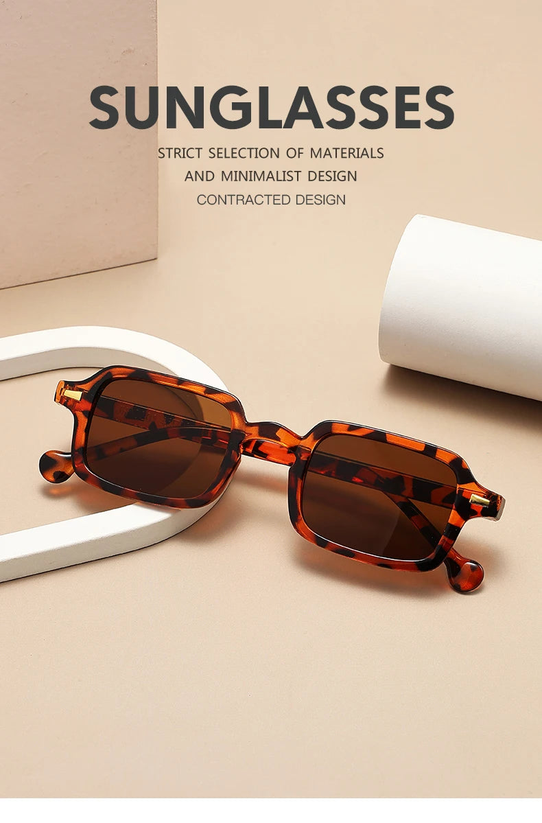 Classic Rectangle Sunglasses - UV400 Protection Vintage Style Eyewear