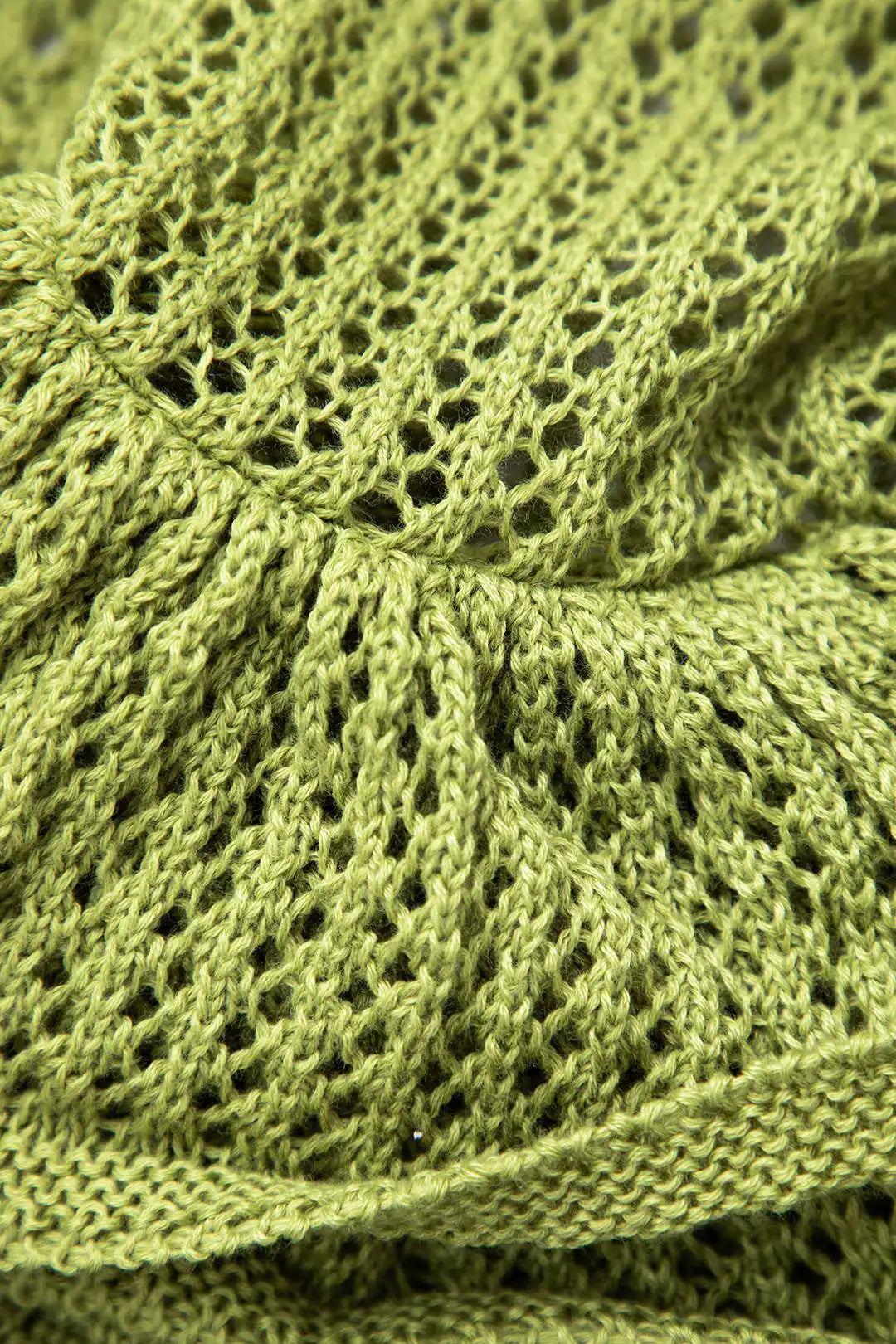 Women's Crochet Knit Mini Dress - Sleeveless Ruffle Hem Cover Up