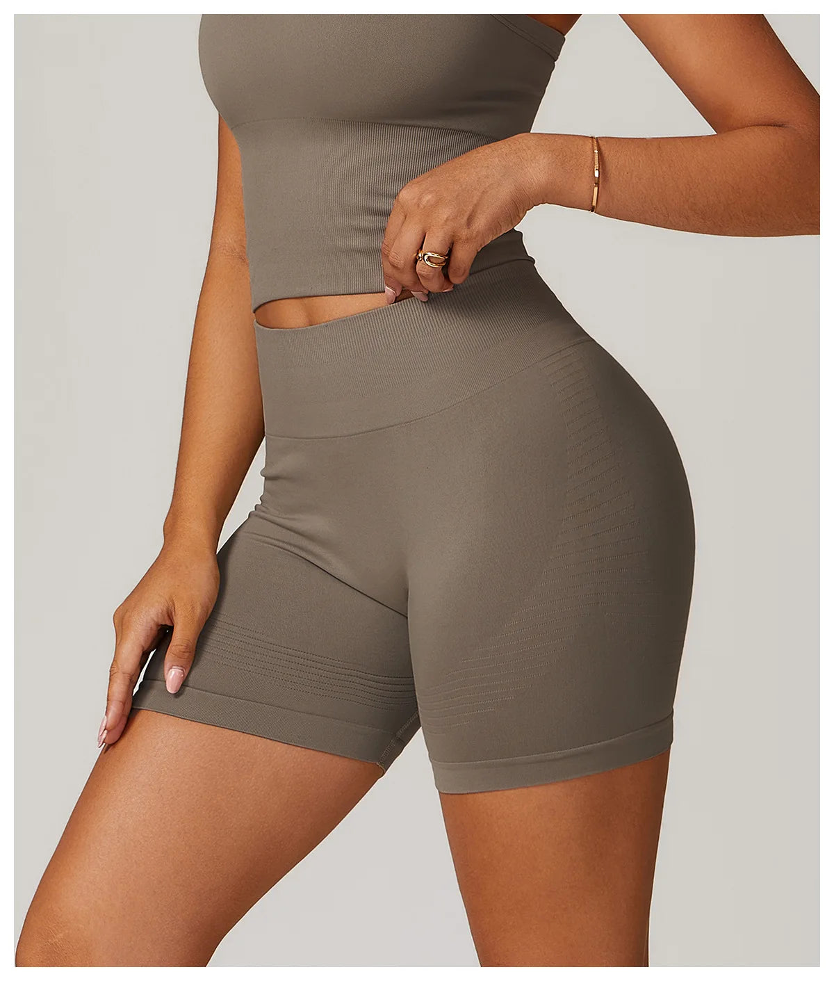 Seamless High Waist Gym Shorts - Push Up Yoga Cycling Shorts