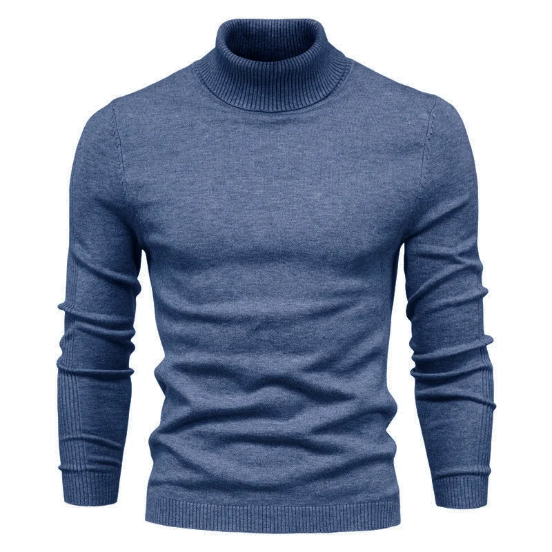 Men's Sweaters Casual Thick Pullover Slim Fit Turtleneck Sweater