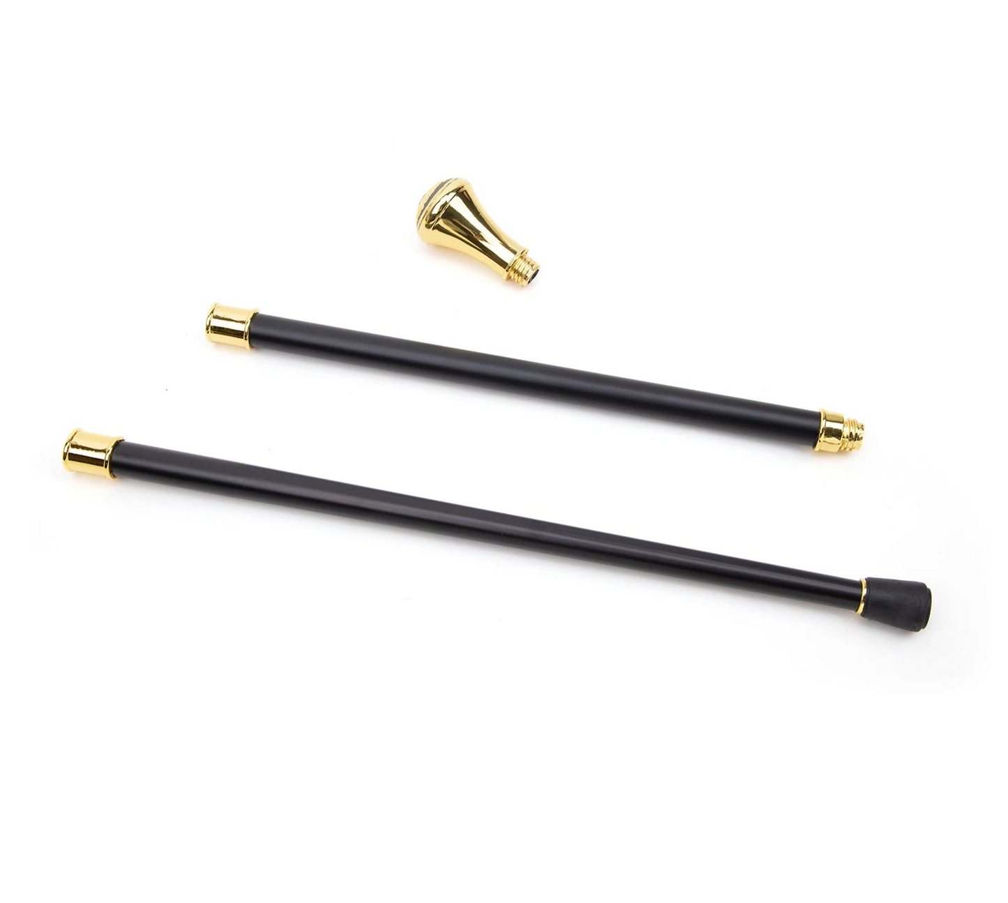 Luxury Panda Compass Walking Cane 93cm - Gold Black Decorative Gentleman's Stick