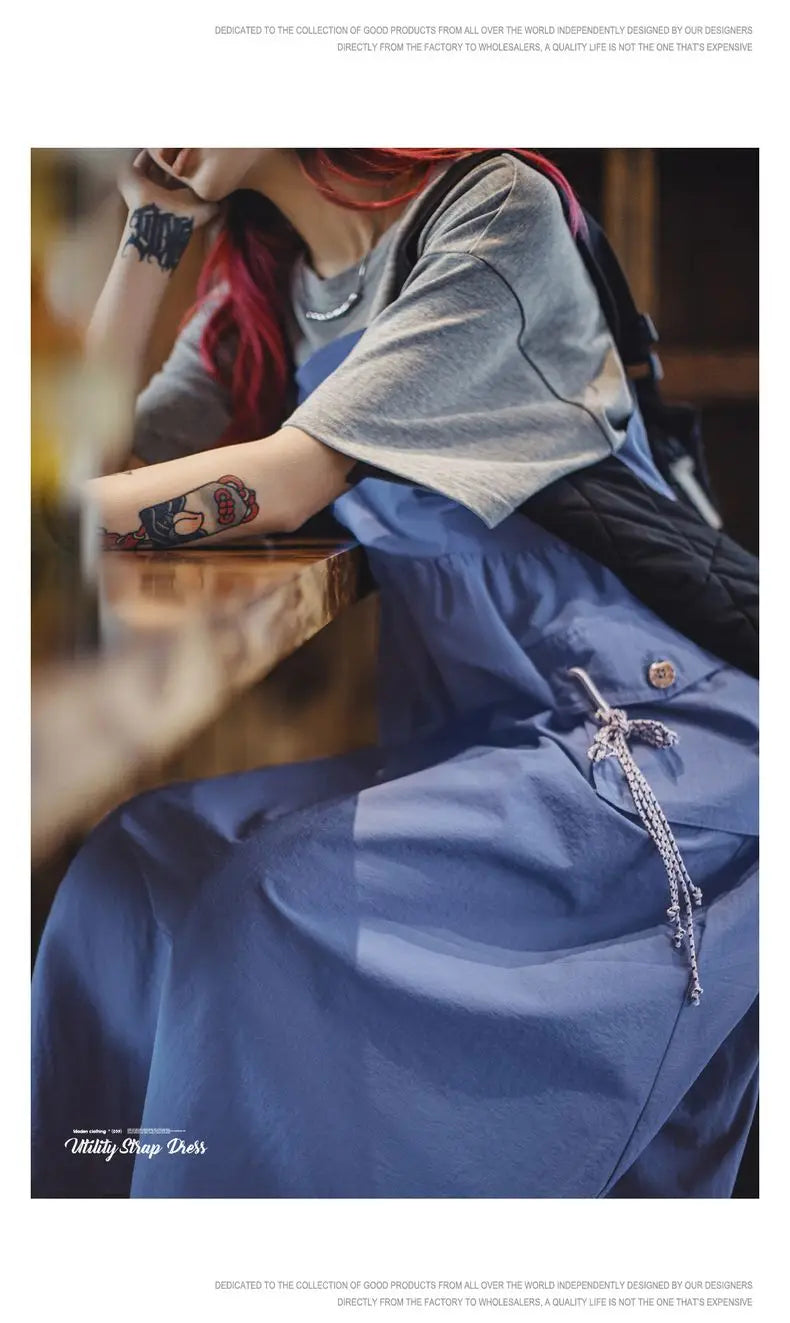 Lightweight Utility Maxi Dress with Pockets - Summer Beach Dress