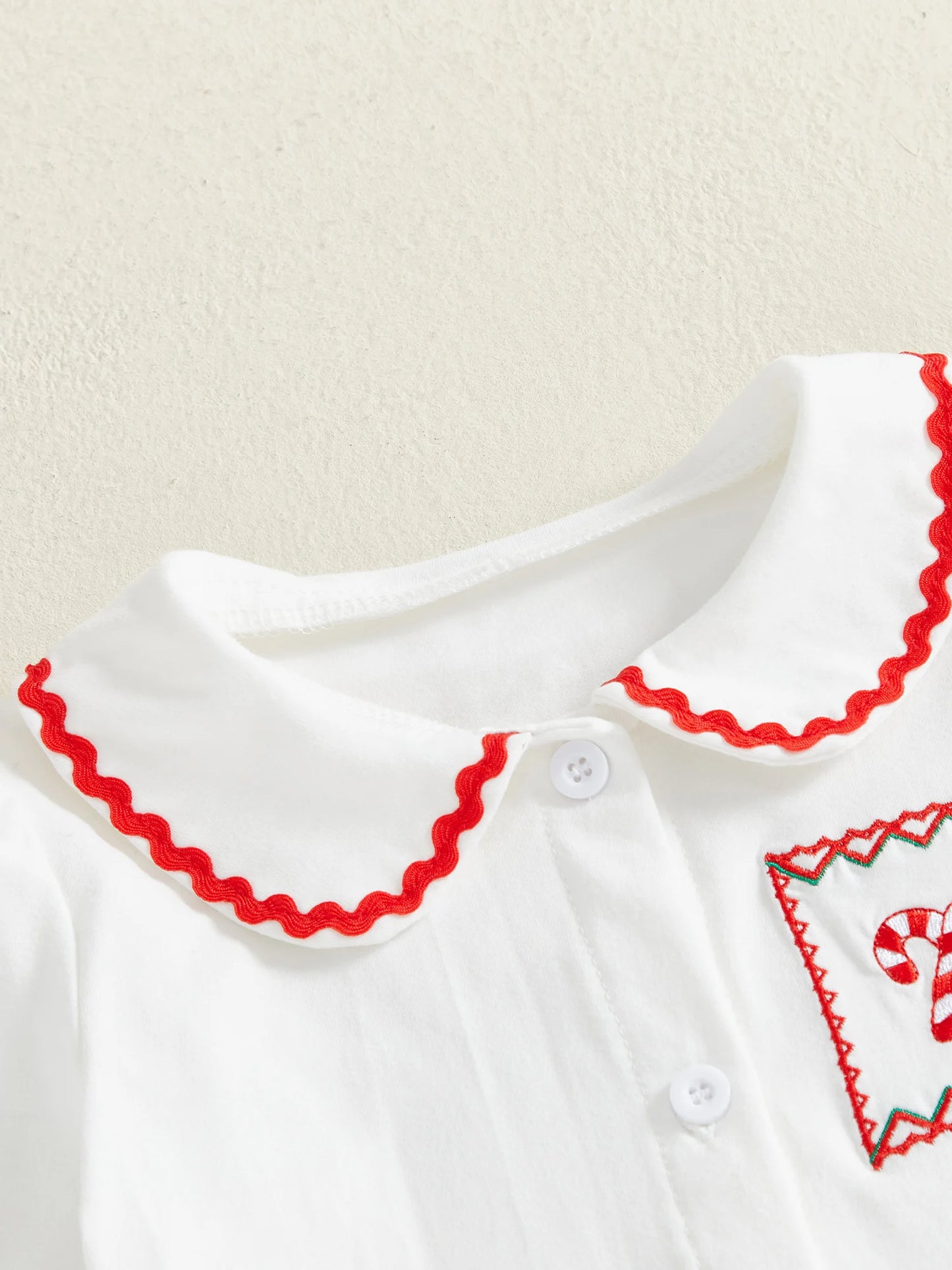Toddler Girls Christmas Pajamas Set - Candy Cane Long Sleeve Top & Elastic Waist Pants (0-4Y)