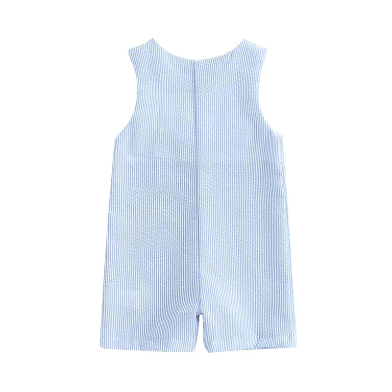 Lovely Baby Easter Romper - Sleeveless Bunny Embroidery Jumpsuit (0-18M)