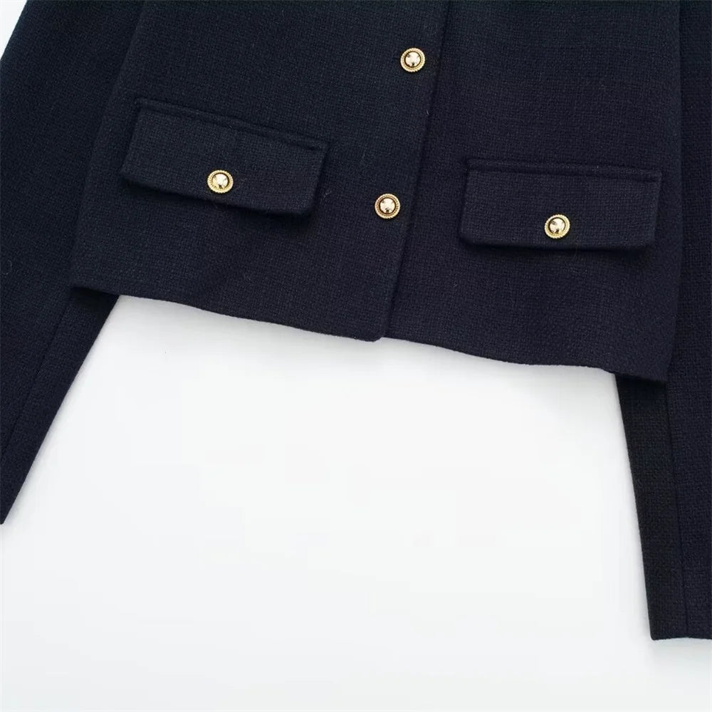 Women's Casual Temperament Flip Short Jacket