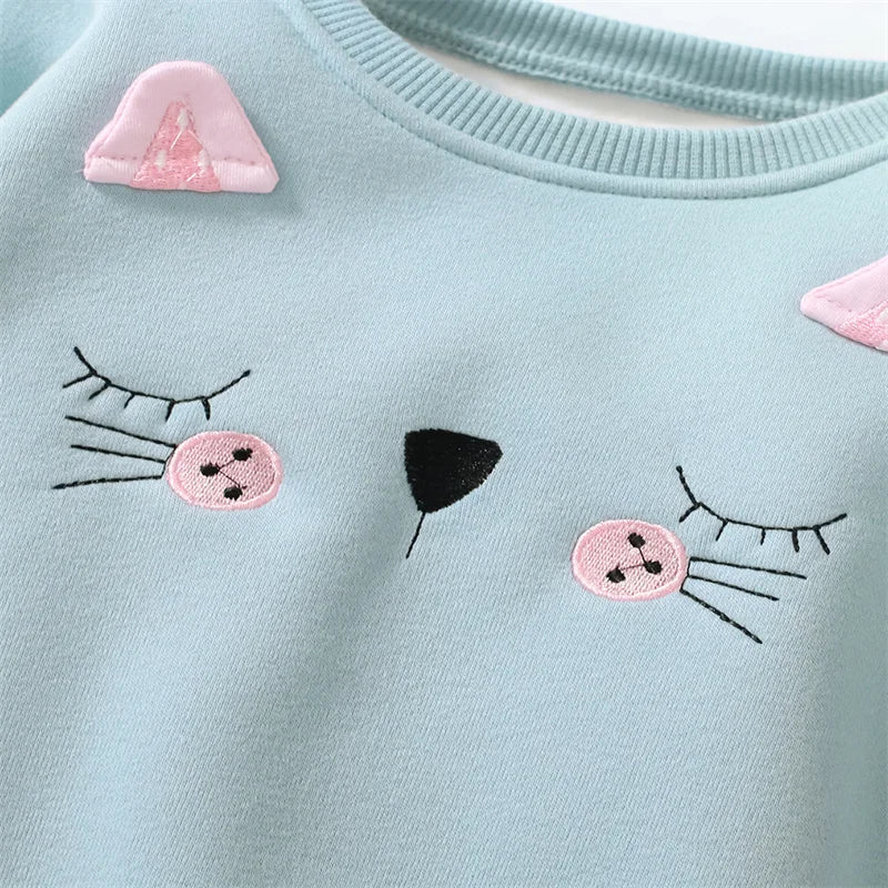2-7T Children's Girl's Fleece Sweatshirt