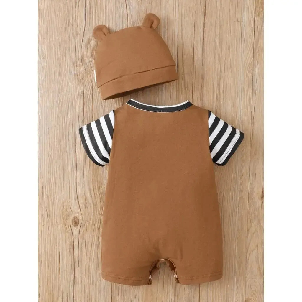 Baby , Toddler Short Sleeves Print Bodysuit 2PCS Jumpsuit Summer Plays