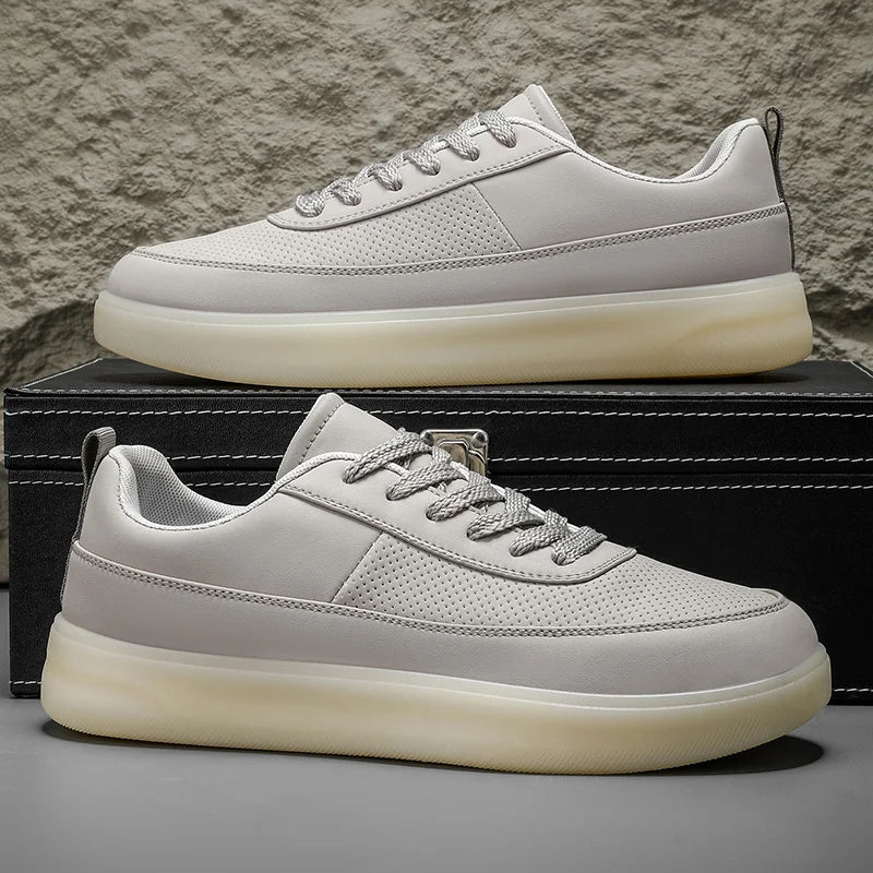 Men's Platform Casual Sneakers - Breathable Skateboard Running Shoes
