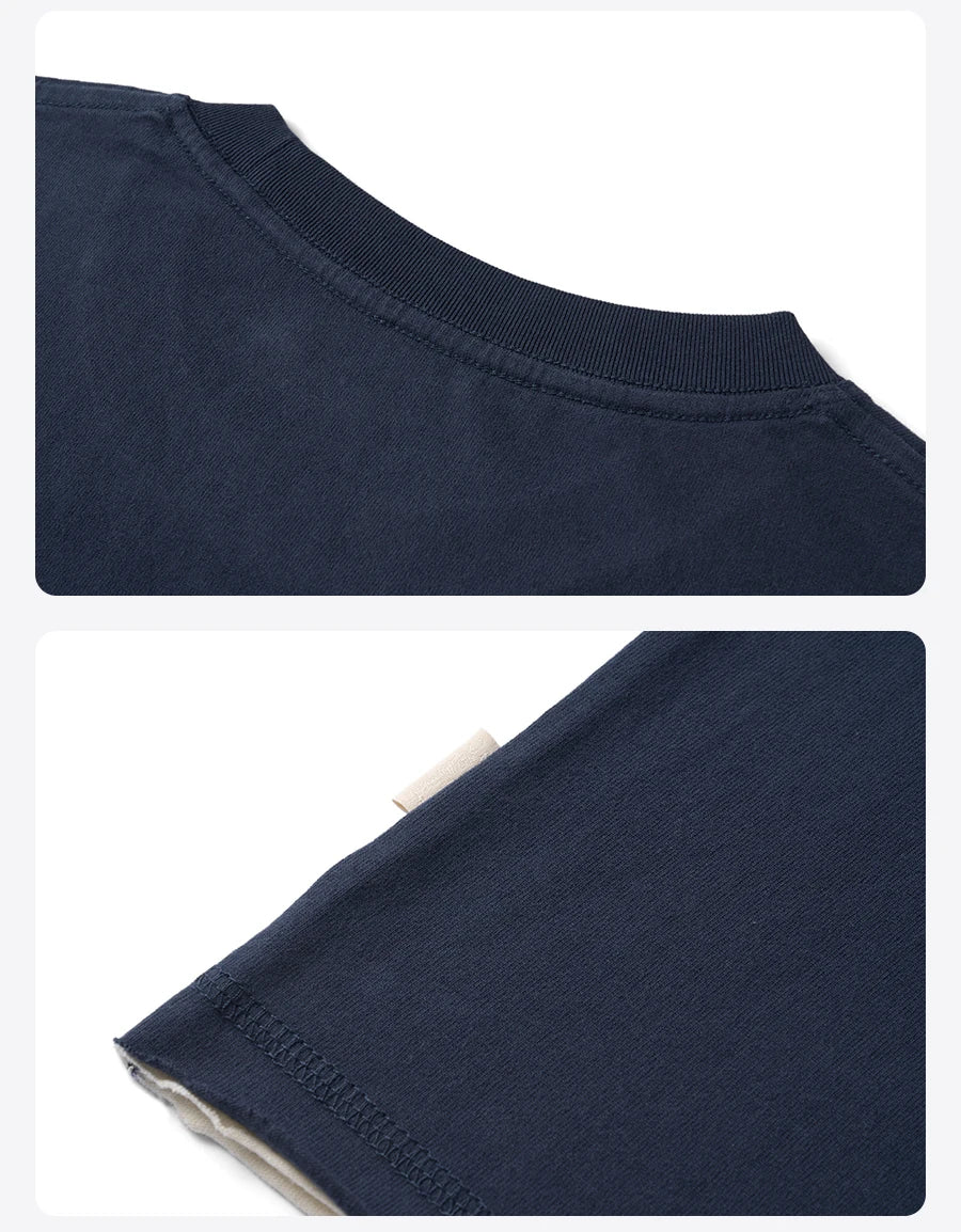 Men's Short Length Super Loose Cotton T-Shirt with Letter Print