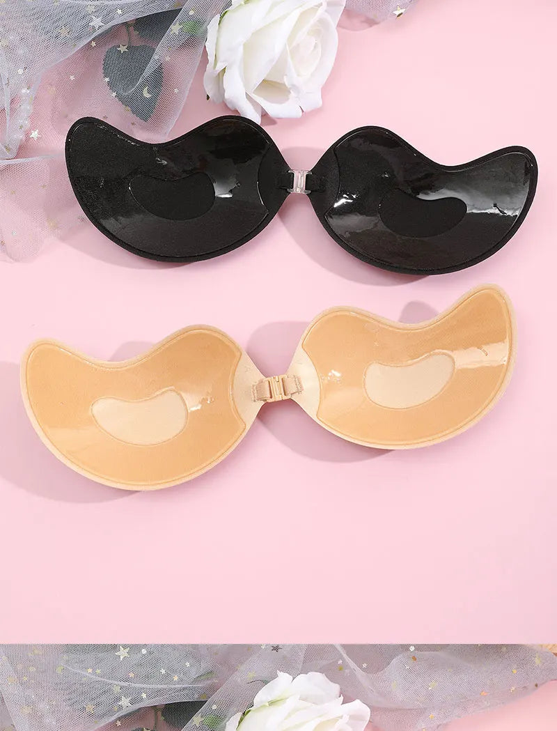 Invisible Push-Up Bra Set - Strapless Seamless Adhesive Bralettes (2 Pairs)