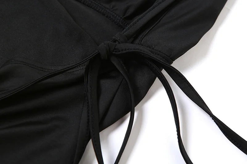 Women's Draped Deep V Backless Maxi One Shoulder Gown Slip Dress