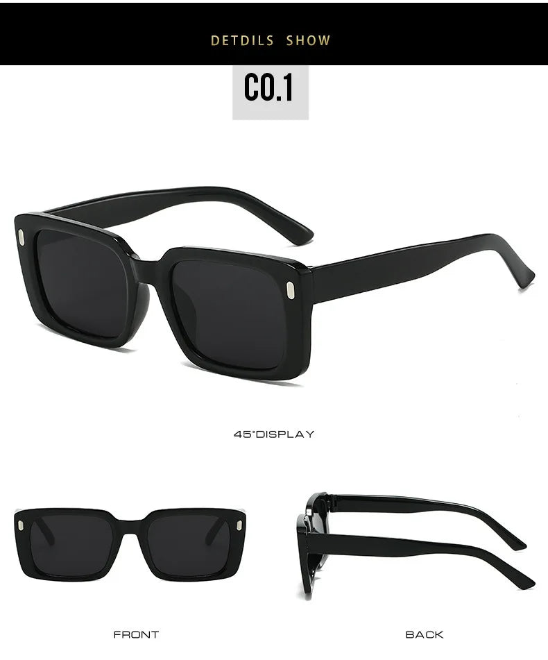 Women's Retro Square Anti UV 400 Sunglasses