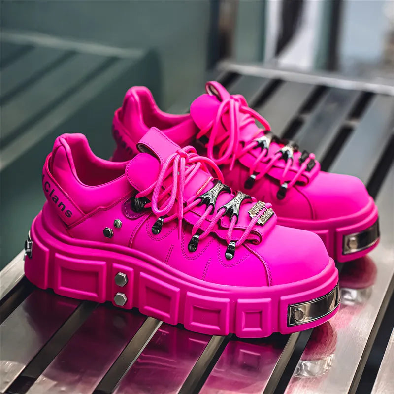Men's Metal Punk Platform Shoes