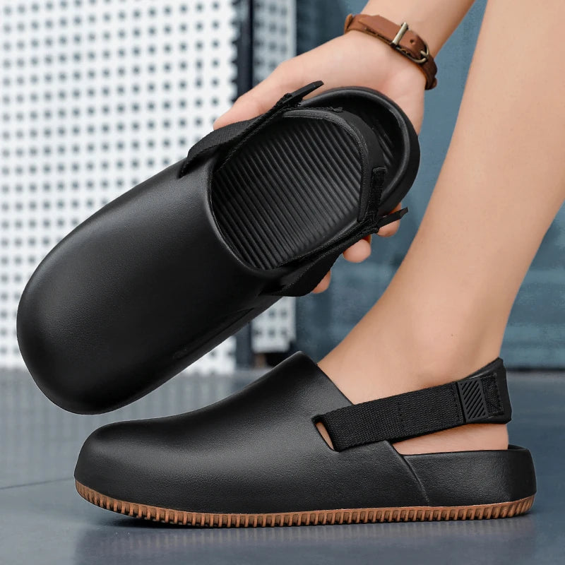 Men's Summer Slippers Platform Sandals Clogs Quick Dry Non-Slip Indoor Slides