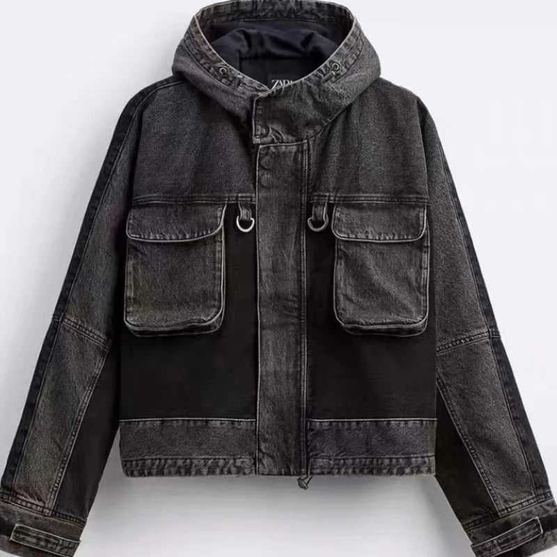 Men's Spring and Autumn Washed Retro Denim Jacket