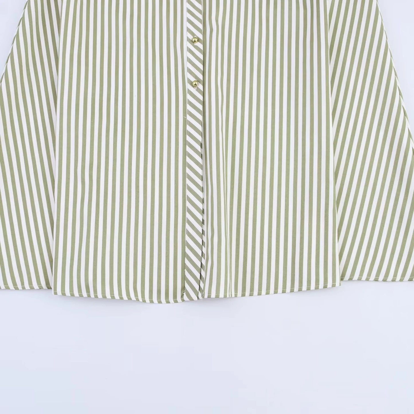 Women's Loose Summer Dress - Vertical Stripe Backless Mid-Length Tie Waist