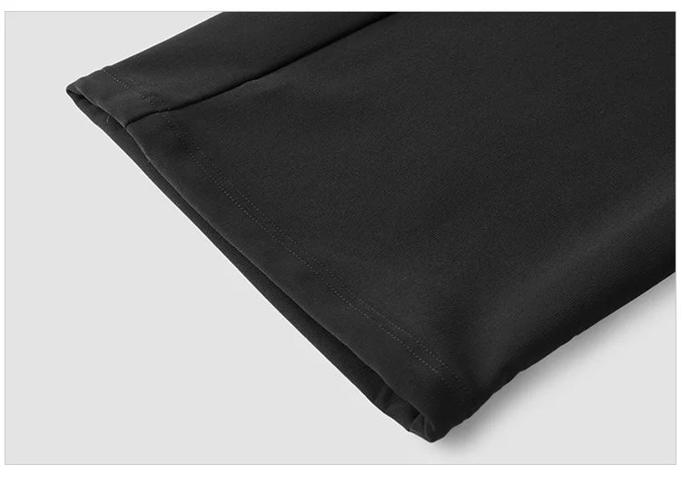 Winter Women's Fleece Wide Leg Pants - Black Cargo Streetwear Casual
