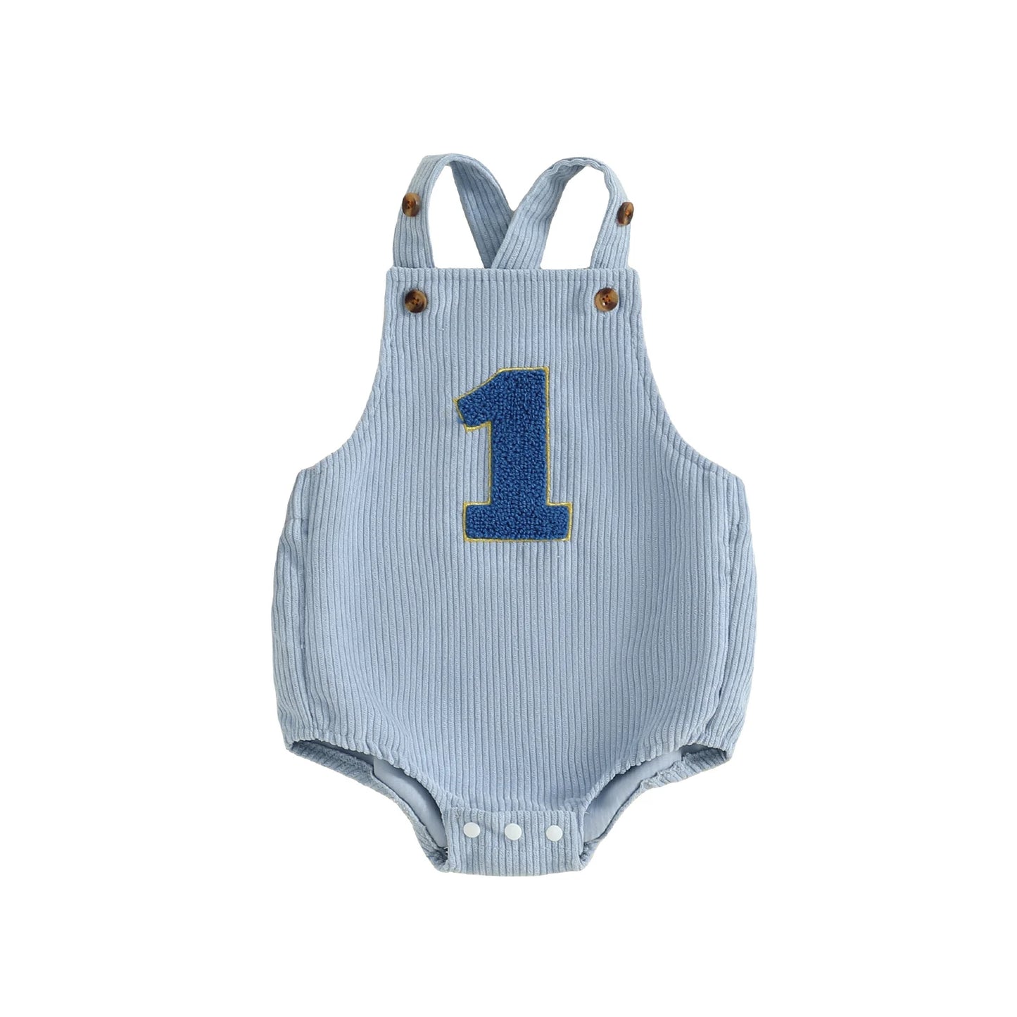 Baby Birthday Romper - Number Print Sleeveless Jumpsuit for Boys & Girls (0-18M)