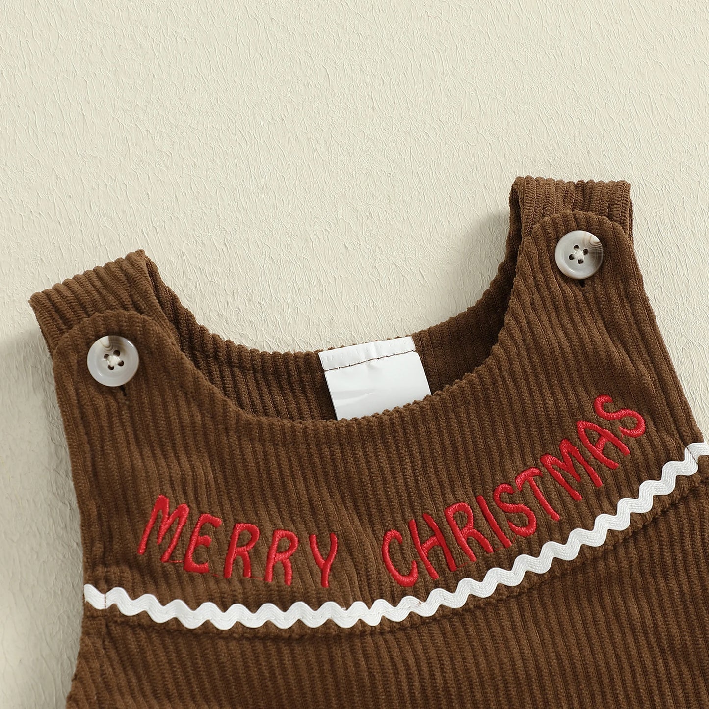 Kids Girls Christmas Autumn Winter Clothes Set - Long Sleeve Top & Ruffle Overalls Dress (1-4Y)