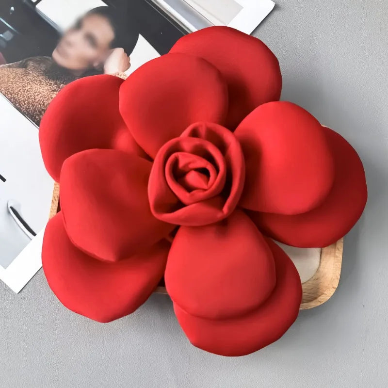 Handmade Camellia Flower Brooches - Elegant Fashion Corsage Bag Dress Badge Wedding Party Lapel Pins for Women Accessories