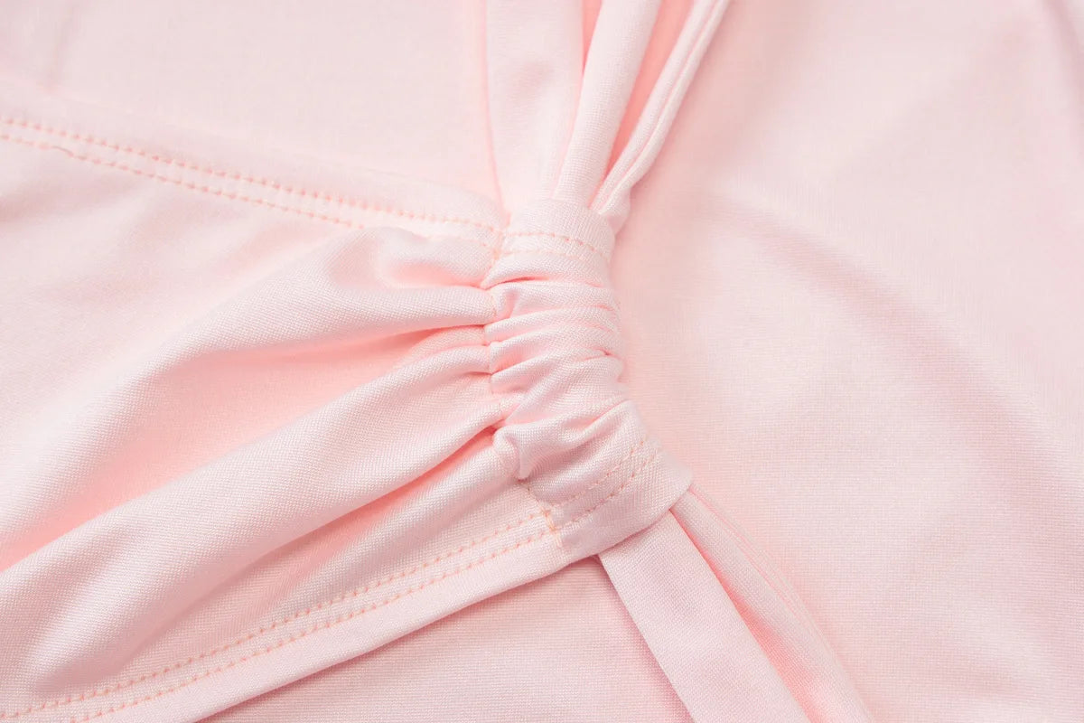 Women's Elegant Around Halter Draped Mini Dress  Backless Layered Ruffles Dress Sleeveless Party Outfit