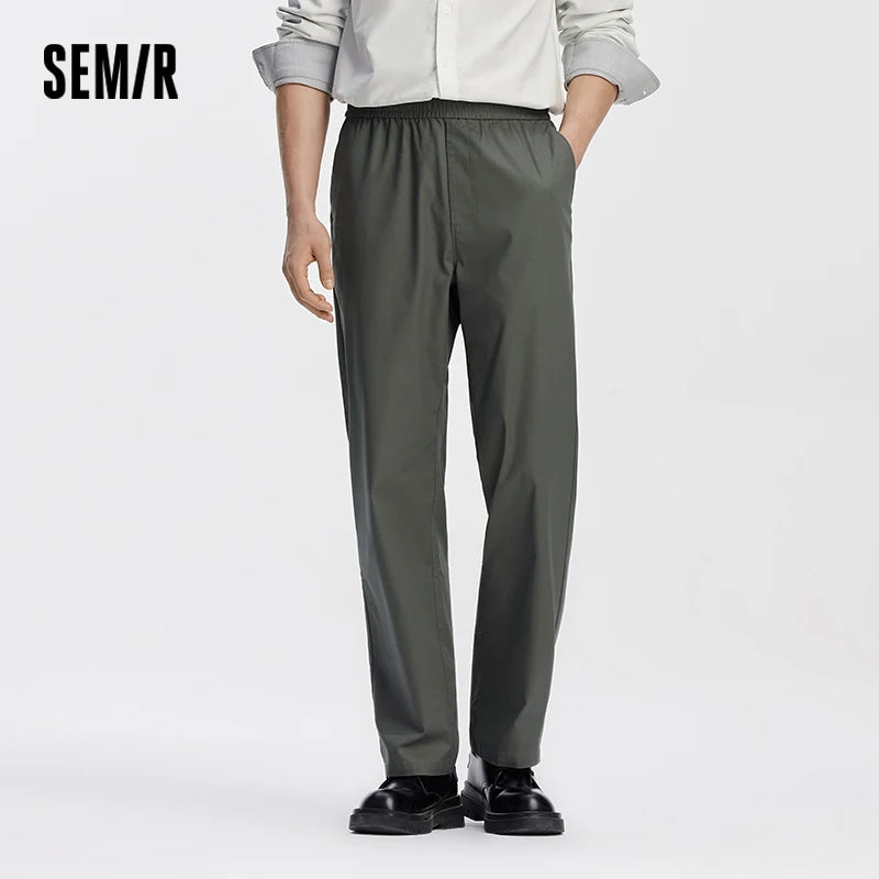 Commute Solid Straight Leg Trousers - Classic Versatile Autumn Pants