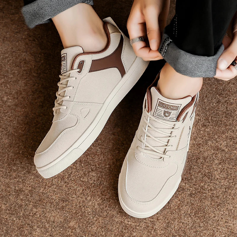 Men's Casual Versatile Skateboard Sports Shoes Lace Up Sneakers